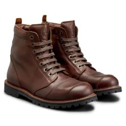 Belstaff Resolve Leather Boots Brown